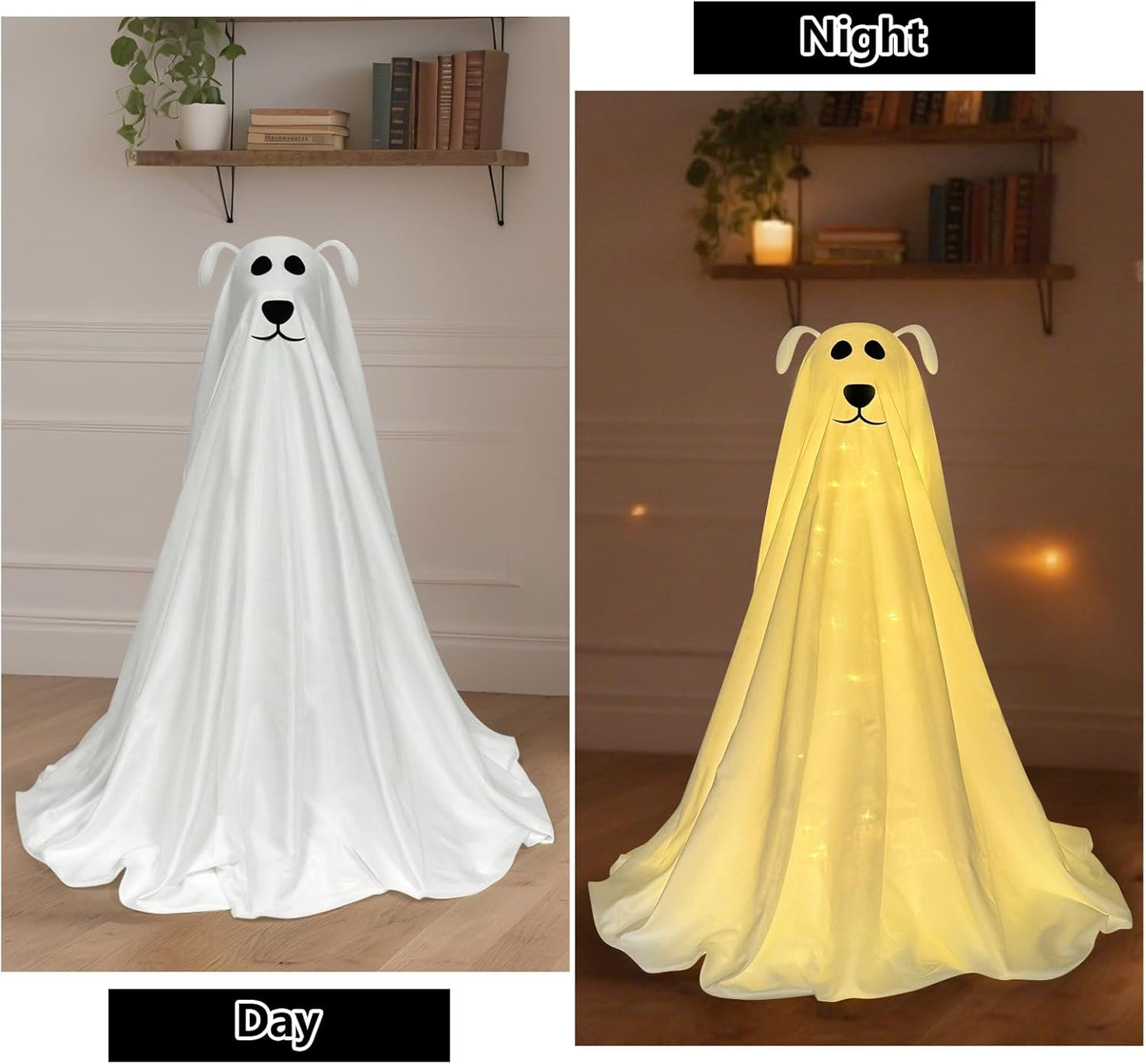Light-Up Freestanding Spooky Ghost Dog 30"π»πΆ