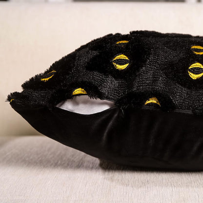 Cozy Pillow Covers Set of 2 – Ghosts, Pumpkins, Cats & Witch Hats (18"x18")