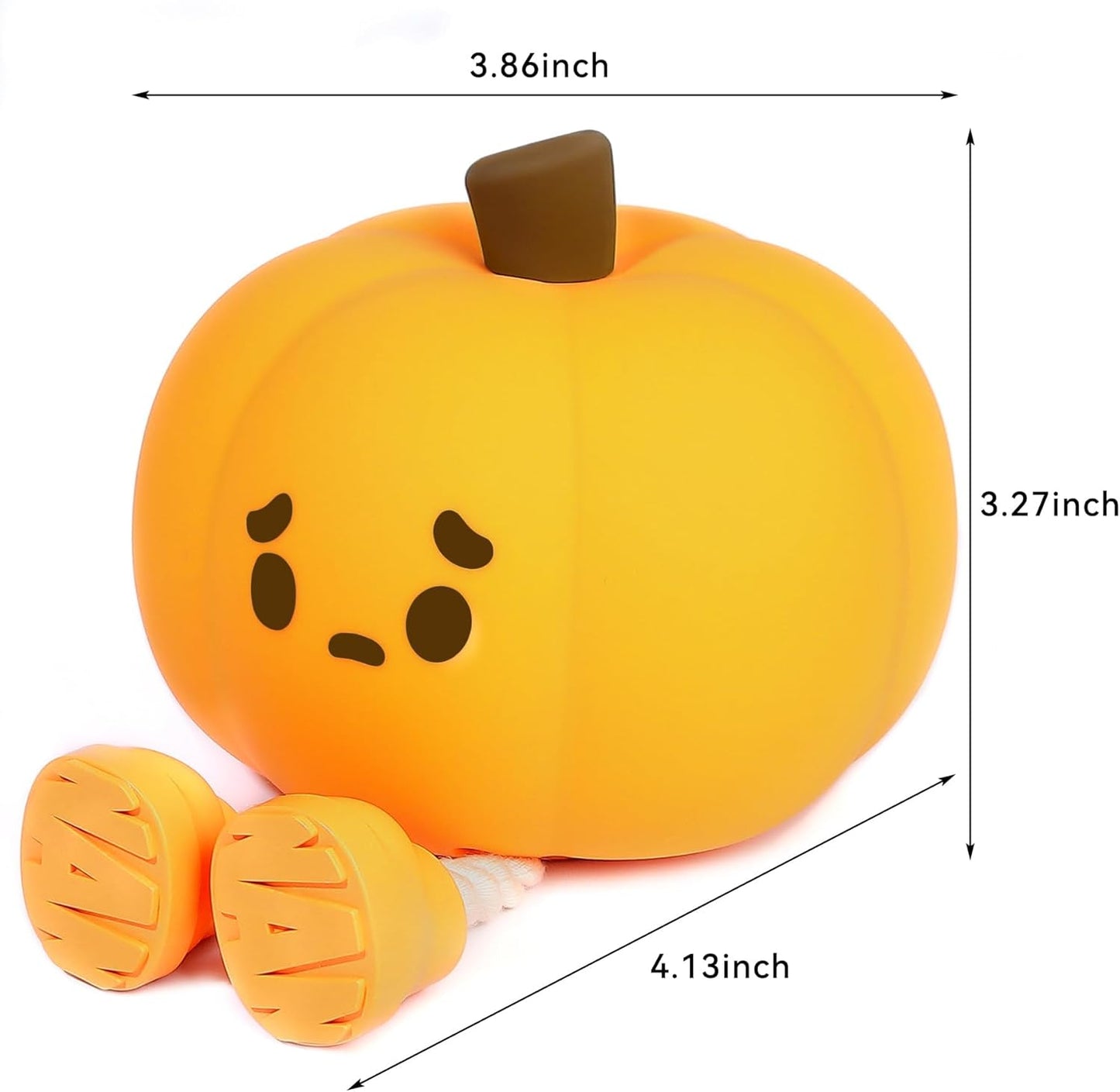 Cute Pumpkin Night Light – Rechargeable LED Lamp